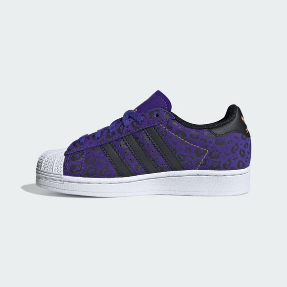 Adidas Superstar C Kids Shoes – Purple Leopard Print – Size 11K – NWT - Picture 6 of 8